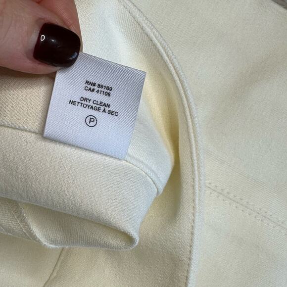 DEREK LAM 10 CROSBY Soft White Lucia Front Slit Trousers Women’s - Picture 5 of 12